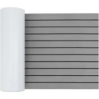 vidaXL Bootmat Gestreept Lichtgrijs en Zwart 240 x 60 cm EVA