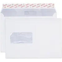 Elco Office Enveloppen Met Venster C5 229 (B) x 162 (H) mm Kleefstrip Wit 100 g/m² 100 Stuks