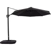 Goossens Parasol svea incl. voet - Buitenstof - zwart - 300 x 258 x 300 cm