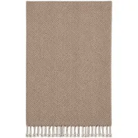 NATURN LIVING Bruin Plaid 150 x 125 cm – Zachte Katoenen Woondeken van Gerecycled Materiaal – Decoratieve Bankdeken voor Woonkamer, Slaapkamer en Tuin – Bruin