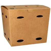 Papstar 50 Friet boxen, Kraft karton pure 14 cm x 14,5 cm x 14,5 cm bruin 100% Fair groot
