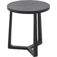 Goossens Salontafel Luciano rond, essenhout zwart,, 50 x 55 x 50 cm