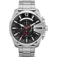 Diesel Analoog horloge 'Mega Chief' knalrood / zwart / zilver