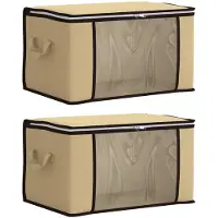 vidaXL Opbergbox met transparant zijpaneel, 2 stuks, 37,5 liter