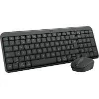 Logitech MK250 Compact, draadloos toetsenbord en muisset, grafietkleur, Bluetooth, Duitse versie