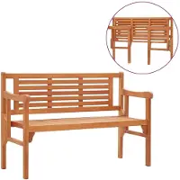vidaXL Tuinbank inklapbaar 120 cm massief eucalyptushout