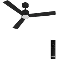 Create - Stille plafondventilator 40W met licht - Zwart - Ø132cm - Afstandsbediening - WIND MODERN