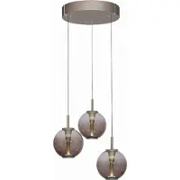 Paul Neuhaus Vide hanglamp Pure E-Infinty bronce met amber glas
