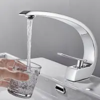 Auralum Max Wastafelkraan - Eenhendelmengkraan Voor Badkamer - Met Warm En Koud Water - Messing - Chroom