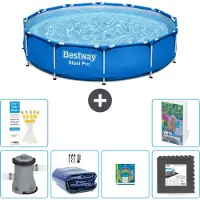 Bestway Steel Pro, ronde opblaasbare zwembad - 366x76 cm - 5-delig, model S177
