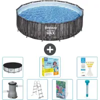 Bestway Steel Pro MAX, ronde opblaasbare zwembad - 427x107 cm - 6-delig, model S532