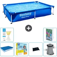 Bestway Steel Pro, rechthoekig zwembad - 221x150x43 cm - 5-delig, model S60