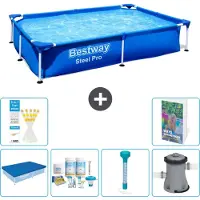 Bestway Steel Pro, rechthoekig zwembad - 221x150x43 cm - 5-delig, model S52