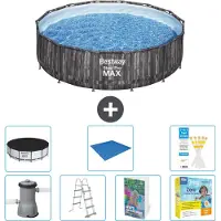 Bestway Steel Pro MAX, ronde opblaasbare zwembad - 427x107 cm - 6-delig, model S546