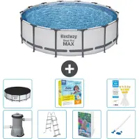 Bestway Steel Pro MAX, ronde opblaasbare zwembad - 427x122 cm - 6-delig, model S544