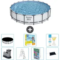 Bestway Steel Pro MAX, ronde opblaasbare zwembad - 549x122 cm - 6-delig, model S582