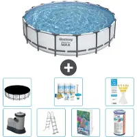 Bestway Steel Pro MAX, ronde opblaasbare zwembad - 549x122 cm - 6-delig, model S556