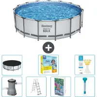 Bestway Steel Pro MAX, ronde opblaasbare zwembad - 488x122 cm - 6-delig, model S532