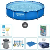 Bestway Steel Pro, ronde opblaasbare zwembad - 366x76 cm - 5-delig, model S289