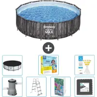Bestway Steel Pro MAX, ronde opblaasbare zwembad - 427x107 cm - 6-delig, model S607