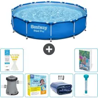 Bestway Steel Pro, ronde opblaasbare zwembad - 366x76 cm - 5-delig, model S184