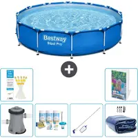 Bestway Steel Pro, ronde opblaasbare zwembad - 366x76 cm - 5-delig, model S267
