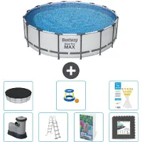 Bestway Steel Pro MAX, ronde opblaasbare zwembad - 488x122 cm - 6-delig, model S525