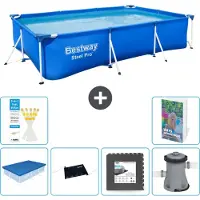 Bestway Steel Pro, rechthoekig zwembad - 300x201x66 cm - 5-delig, model S21