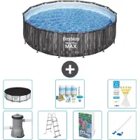 Bestway Steel Pro MAX, ronde opblaasbare zwembad - 427x107 cm - 6-delig, model S658