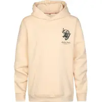 Petrol Industries hoodie met backprint - crème Sweater Ecru Jongens Katoen Capuchon - maat 152