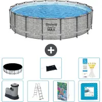 Bestway Steel Pro MAX, ronde opblaasbare zwembad - 549x122 cm - 6-delig, model S621