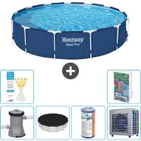 Bestway Steel Pro, ronde opblaasbare zwembad - 396x84 cm - 5-delig, model S203