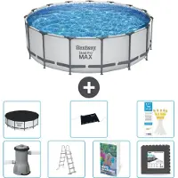 Bestway Steel Pro MAX, ronde opblaasbare zwembad - 488x122 cm - 6-delig, model S543