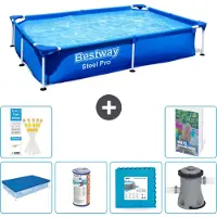 Bestway Steel Pro, rechthoekig zwembad - 221x150x43 cm - 5-delig, model S146