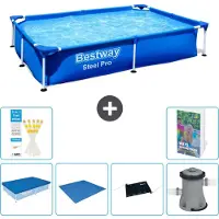 Bestway Steel Pro, rechthoekig zwembad - 221x150x43 cm - 5-delig, model S40