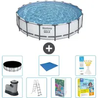 Bestway Steel Pro MAX, ronde opblaasbare zwembad - 549x122 cm - 6-delig, model S546