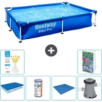 Bestway Steel Pro, rechthoekig zwembad - 221x150x43 cm - 5-delig, model S167