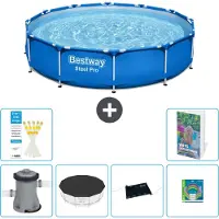 Bestway Steel Pro, ronde opblaasbare zwembad - 366x76 cm - 5-delig, model S211