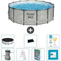 Bestway Steel Pro MAX, ronde opblaasbare zwembad - 427x122 cm - 6-delig, model S621