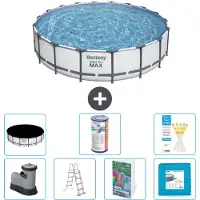 Bestway Steel Pro MAX, ronde opblaasbare zwembad - 549x122 cm - 6-delig, model S602