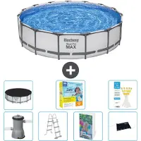 Bestway Steel Pro MAX, ronde opblaasbare zwembad - 457x122 cm - 6-delig, model S582