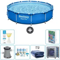 Bestway Steel Pro, ronde opblaasbare zwembad - 366x76 cm - 5-delig, model S302