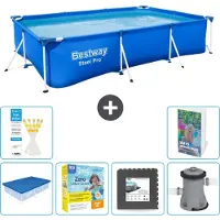 Bestway Steel Pro, rechthoekig zwembad - 300x201x66 cm - 5-delig, model S85
