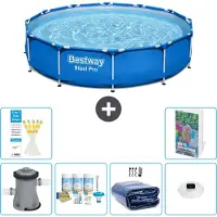 Bestway Steel Pro, ronde opblaasbare zwembad - 366x76 cm - 5-delig, model S228