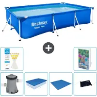 Bestway Steel Pro, rechthoekig zwembad - 300x201x66 cm - 5-delig, model S214
