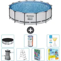 Bestway Steel Pro MAX, ronde opblaasbare zwembad - 427x122 cm - 6-delig, model S572