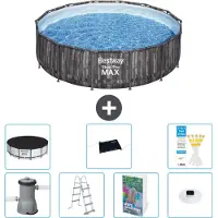 Bestway Steel Pro MAX, ronde opblaasbare zwembad - 427x107 cm - 6-delig, model S598