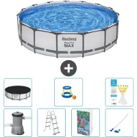 Bestway Steel Pro MAX, ronde opblaasbare zwembad - 457x122 cm - 6-delig, model S590