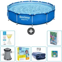 Bestway Steel Pro, ronde opblaasbare zwembad - 366x76 cm - 5-delig, model S181