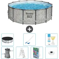 Bestway Steel Pro MAX, ronde opblaasbare zwembad - 427x122 cm - 6-delig, model S552